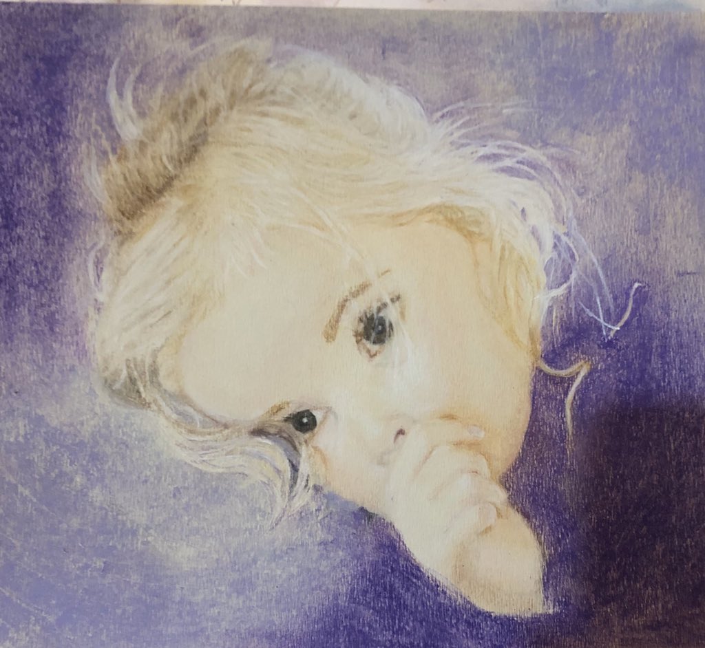 Free2Color's tweet image. My latest portrait—&amp;gt; This little beauty I call “Princess Dakota” daughter of @JessicaGustin86  and @Gustin85 ... I wanted to capture the content that I saw in her face as she watched whatever took place before her.