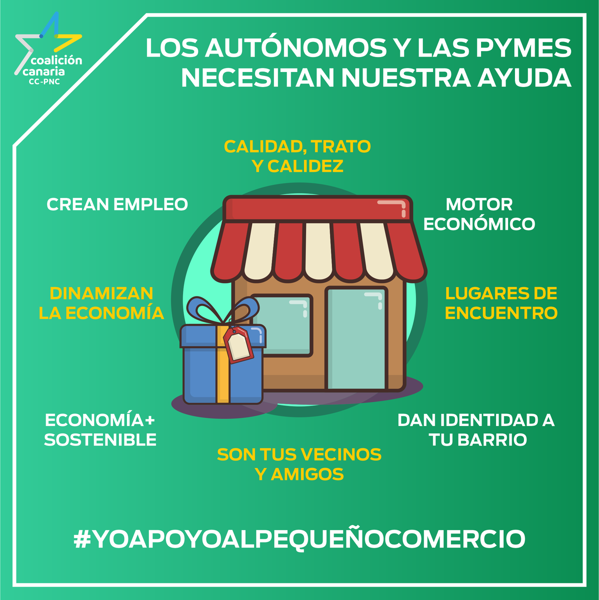 FClavijoBatlle's tweet photo. El pequeño comercio y los #autónomos necesitan nuestro apoyo y ayuda. #YoApoyoAlPequeñoComercio https://t.co/TMfzlUsg4V