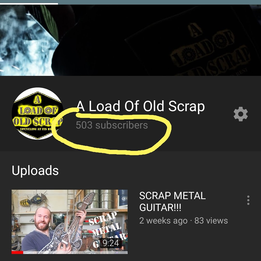 ALoadOfOldScrap's tweet image. 🎉🎉😁 Hit 500 subscribers on youtube 😀 remember when I said you should try and find the positives in things?
Well here's mine for this week, I know it's nothing compared to some channels on there but I'm happy. 

#metalart #ukartist #youtube #amifamousnow