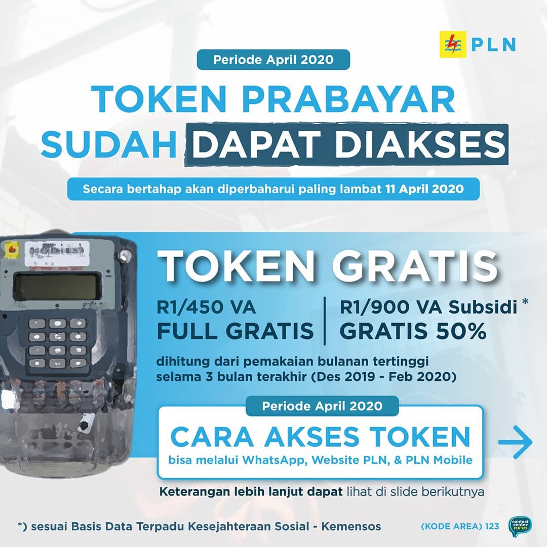 Hai #Electrizen, Mimin mau kasih tau kalau Token Gratis dari PLN untuk Pelanggan Rumah Tangga Prabayar 450 VA dan 900 VA Subsidi SUDAH DAPAT DIAKSES LOHH!