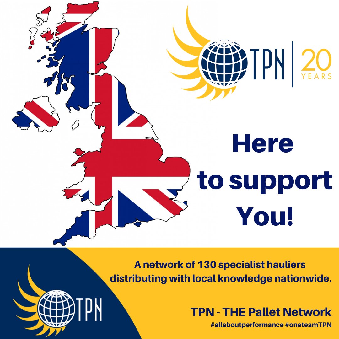 @OurTPN is supported by 130 independent #hauliers all accredited to #ISO9001 providing bespoke #distribution #solutions to cater for all your requirements.

#heretohelp #OneTeamTPN #THEPalletNetwork #AllAboutPerformance #COVID-19

hubs.ly/H0p7bVS0