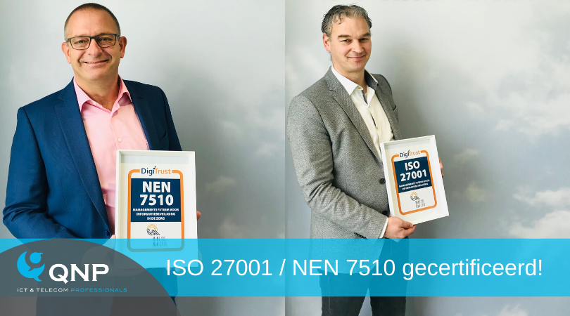 Soms wil je gewoon ook even goed nieuws in lastige tijden.

QNP is gecertificeerd voor #ISO27001 en #NEN7510. Hiermee bevestigen we dat QNP voldoet aan de hoogste kwaliteitsnormen aangaande informatiebeveiliging voor ICT en Telecom. 
Pas goed op uzelf en op uw naasten!