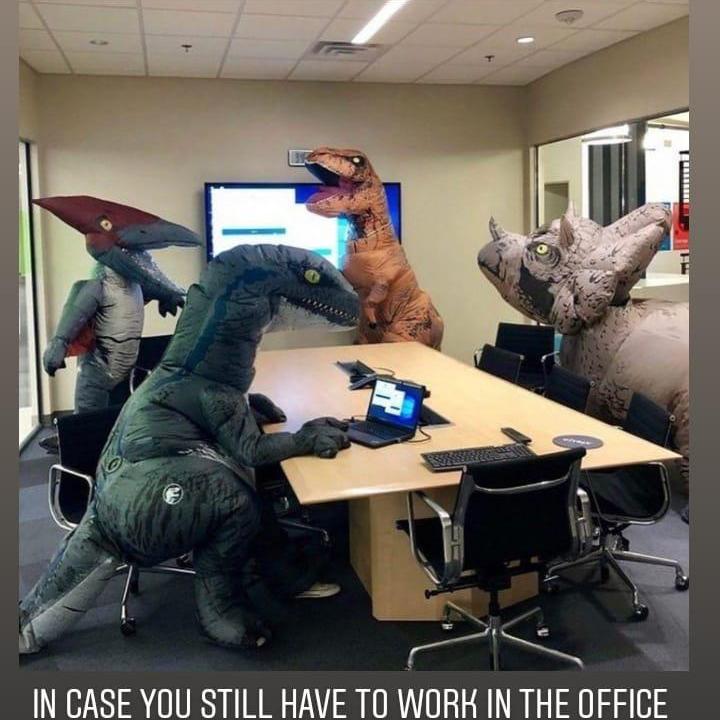 ta_putra's tweet photo. In case you still have to work in the office

#socialdistance #stayhealthy #dinosaur #office https://t.co/8ts2pTec3w