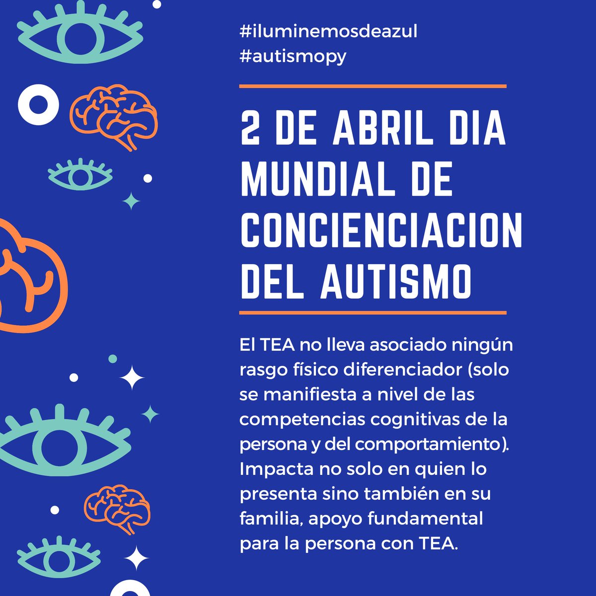 Maryreizvoll's tweet photo. Hoy 2 de abril recordamos el día mundial del autismo... En medio una crisis sanitaria mundial cuyo encierro afecta exponencialmente a muchos niñ@s azules que sufren el quiebre de sus rutinas, lo cual a muchos les resulta muy doloroso 😔💙💙 #autismoinfantil #autismopy #2deAbril https://t.co/4GsIlzNZnV