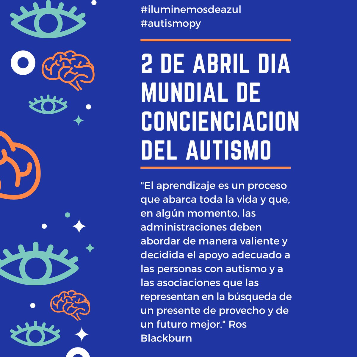 Maryreizvoll's tweet photo. Hoy 2 de abril recordamos el día mundial del autismo... En medio una crisis sanitaria mundial cuyo encierro afecta exponencialmente a muchos niñ@s azules que sufren el quiebre de sus rutinas, lo cual a muchos les resulta muy doloroso 😔💙💙 #autismoinfantil #autismopy #2deAbril https://t.co/4GsIlzNZnV