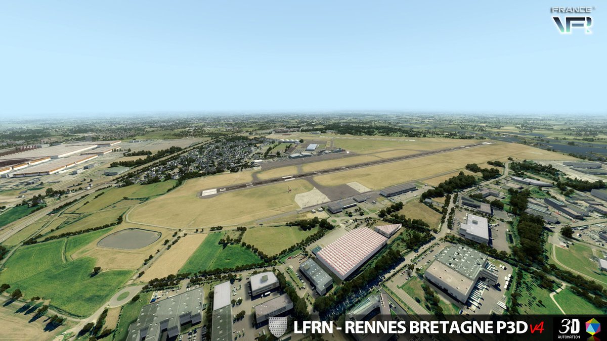 JustFlight's tweet photo. New LFRN Rennes Saint-Jacques airport scenery for P3D v4 from the France VFR team now on sale - X-Plane 11 edition also available! https://t.co/HwjZYh4rL9 https://t.co/1deZnU2nXE