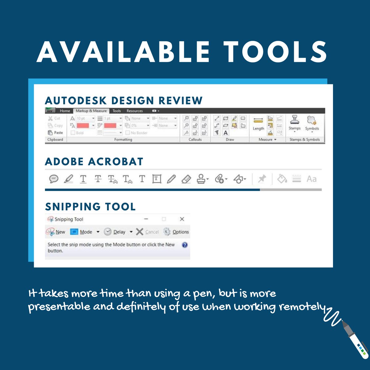 TOBINengineers's tweet photo. As a way to highlight some useful ideas for those in our sector that are working from home, we have decided to provide some #TOBINTips on using software to review and comment on drawings.
#EngineeringFromHome #COVID19 https://t.co/fMvaolhck0