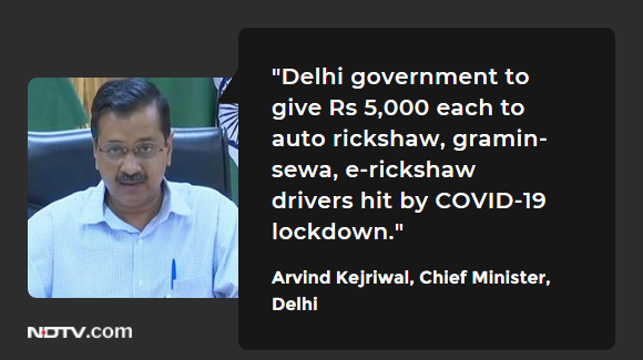 ndtv's tweet photo. Chief Minister Arvind Kejriwal announced financial help for auto rickshaw drivers hit by the lockdown.

#COVID19 #CoronavirusOutbreak #CoronavirusPandemic https://t.co/d8F4TGXLqU