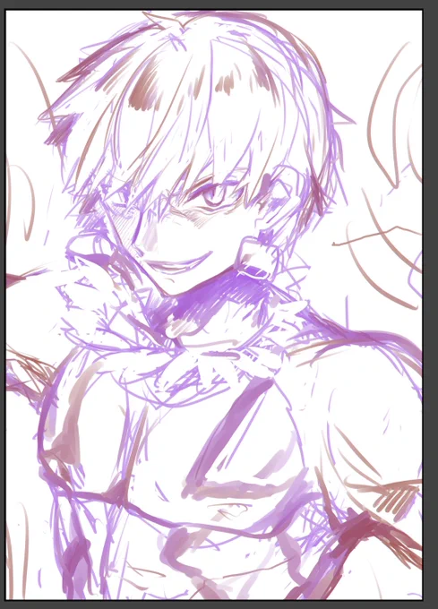 色んな絵の下書きたち 