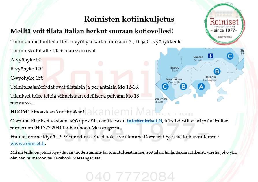 RoinisetOy's tweet photo. #kotiinkuljetus #koronavirus #covid19 https://t.co/RYF5BX6dsq