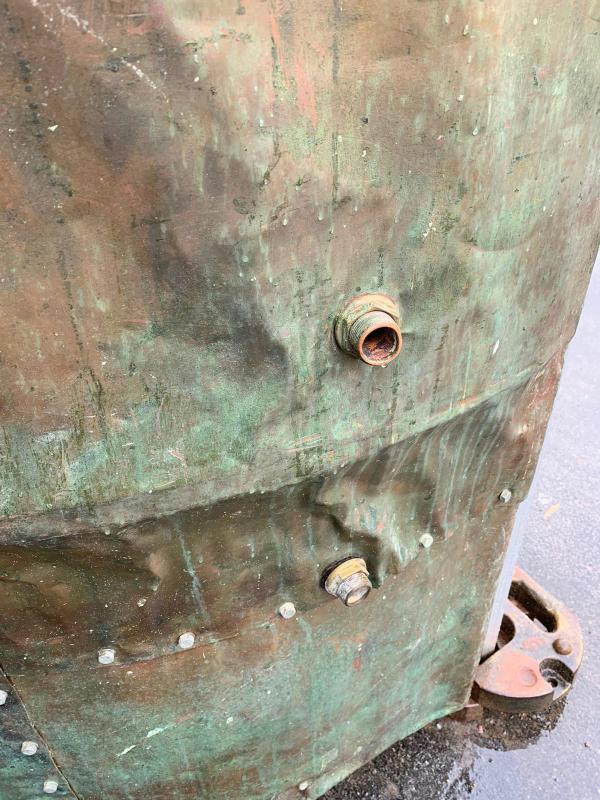 Anything_EVR18's tweet photo. Blacksmith made copper bar / counter for sale 

Ideal garden or pub garden bar 

On casters so easy to move around .

Used for a bakers counter in his shop 

Message for details 

#copper#ginbar#oneoff#findanother https://t.co/Gf0VxeN1DB