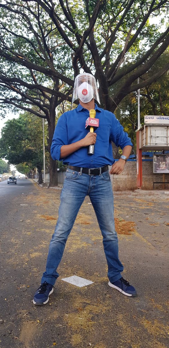 All set to take on covid-19 :)

This is a face shield that does two things.
1. Protests your eyes frm droplets falling on them when some coughs, sneezes near you
2. The N95 mask can be used for a bit more longer

<a href="/nagarjund/">Nagarjun Dwarakanath</a> <a href="/ShivamurthyGG/">Shivamurthy G Gurumath</a>
<a href="/madhuramchandra/">Madhu</a> <a href="/ShivAroor/">Shiv Aroor</a> 

#StaySafe