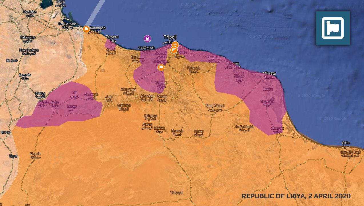 Карта боевых действий в ливии