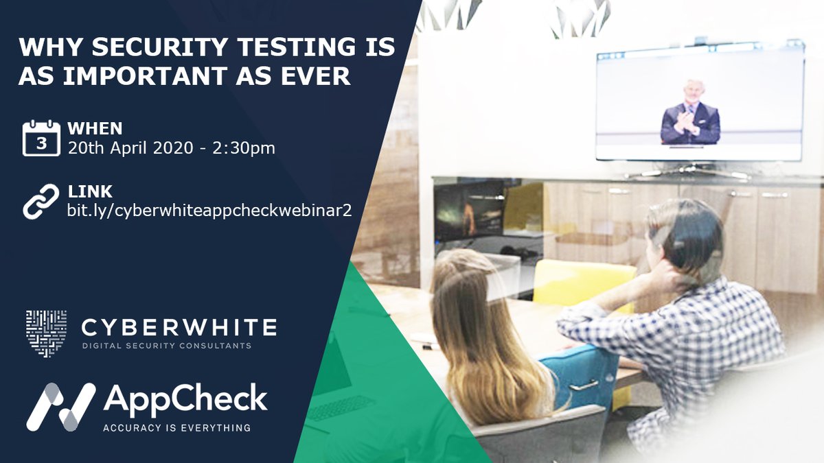 CyberWhiteLtd's tweet image. Join our webinar exploring why security testing is a must in this rapidly evolving threat landscape:

lnkd.in/ejJ3AnA

As part of the webinar all delegates will receive a trial scan using our automated penetration testing tool.

#CyberSecurity #securityscanning #webinar
