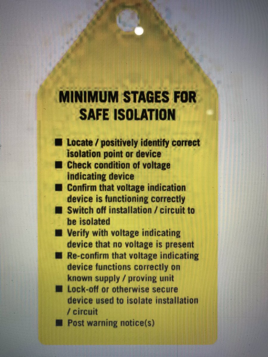 New video upload on safe isolation over on our Instagram! #safeisolation #electrical #lcb #learn