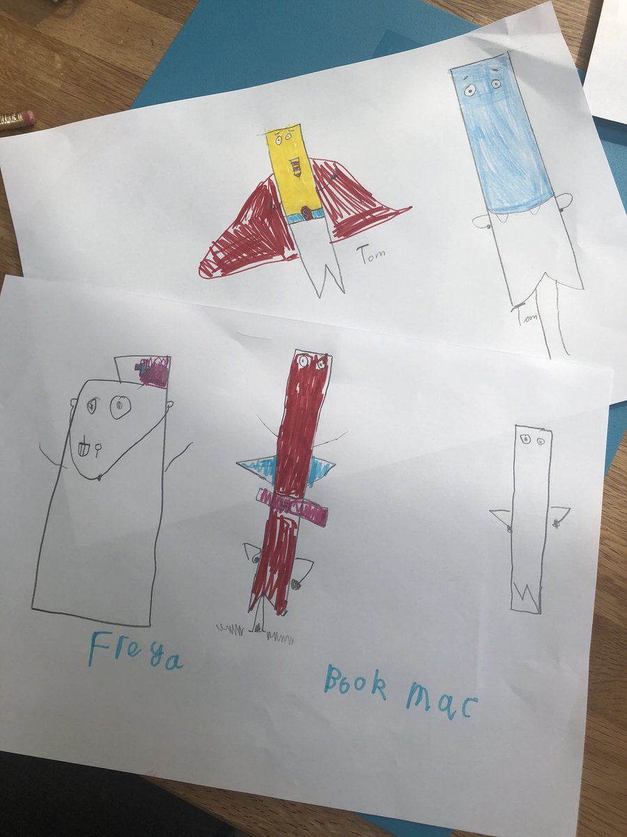 kaggb's tweet photo. Tom &amp; Freya’s bookmarks   #DrawWithRob https://t.co/0wwiRWB8GL