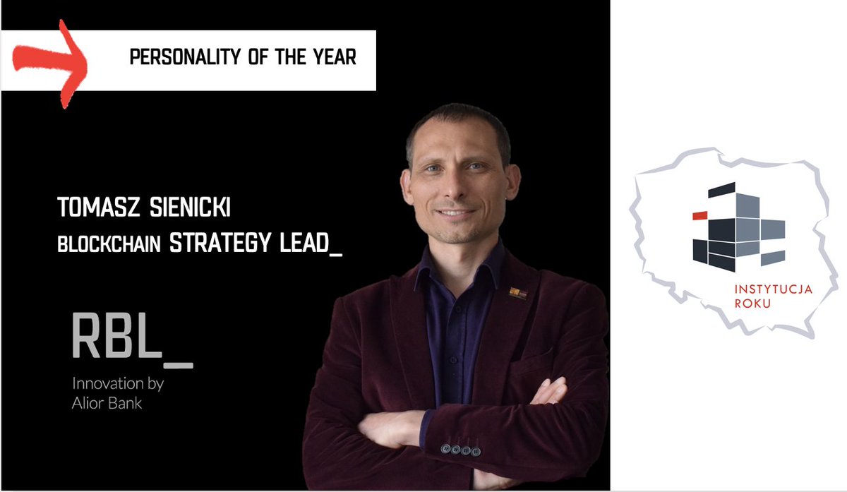 RBL_byAlior's tweet photo. Congrats to Tomek Sienicki, who is #PersonalityOfTheYear according to #instytucjaroku2020 ranking by https://t.co/VDVjB2IJbe
👏👏👏
#blockchain #BankNowości #AliorBank #durablemedium #trwałynośnik https://t.co/1TQ0CzicFX