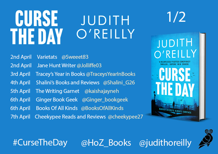 Jolliffe03's tweet photo. [AD-Book Review]
5*#Review #CurseTheDay @judithoreilly @HoZ_Books #GuestPost https://t.co/cLFcCFCOgi Complex characters complement an addictive, contemporary, informed plot, which flows well and has an ending with impact. #AI #Political #Thriller #Conspiracy  #ReviewCompetition https://t.co/3zmuPKC1eZ
