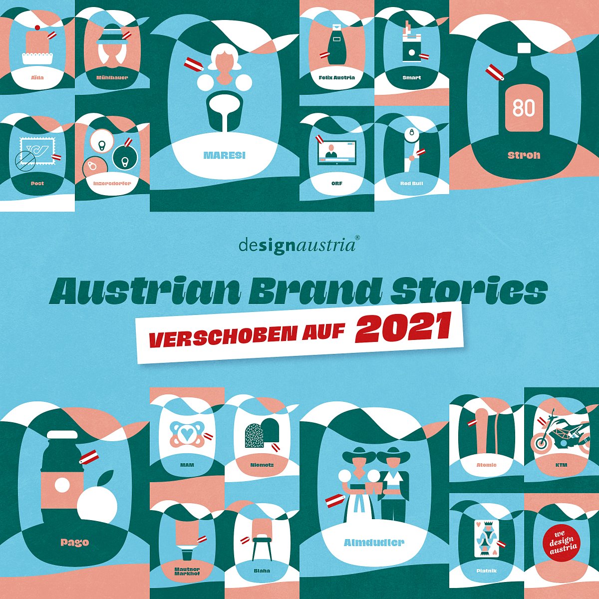 designforumWien's tweet photo. Gute Nachrichten! Wer sich auf die Ausstellung »Austrian Brand Stories« im designforum Wien gefreut hat, kann sich jetzt länger freuen – die Ausstellung ist auf 2021 verschoben!
#AustrianBrandStories #designaustria #designforumwien #Branddesign #austriandesign https://t.co/45FPEy2bA9