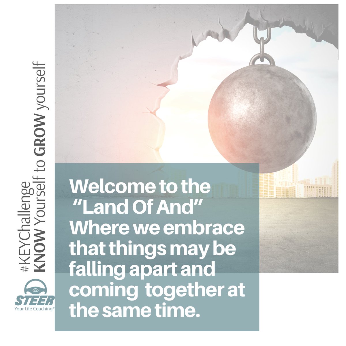 SYLC_Consulting's tweet photo. We are conditioned to live in “either/or” Live in the Land of And for a while and see if you like it. In the Land of And we honor dualities and complexity. Stay a while. It’s a nice reprieve. 
#pandemicpositivity #COVID19Pandemic #ThursdayMotivation #EmotionalIntelligence https://t.co/yQROySJQeH