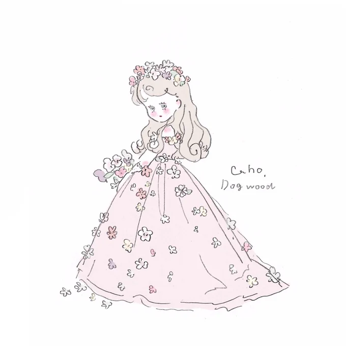 ディズニーに行けないから描いた??
春プリンセスたち?? 