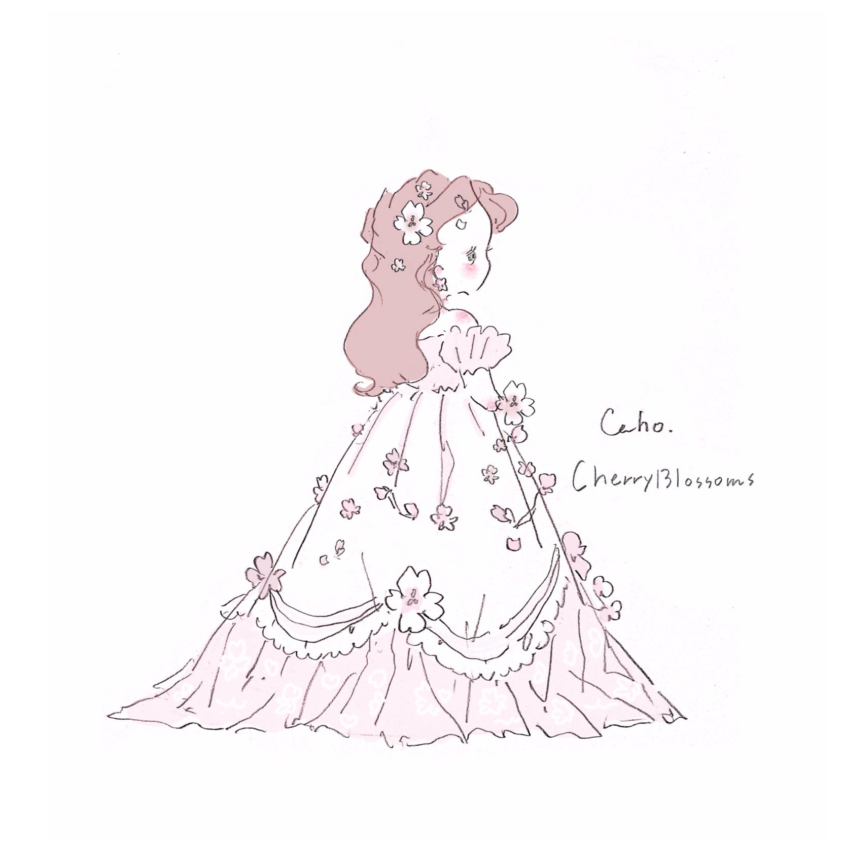 Caho ディズニーに行けないから描いた 春プリンセスたち