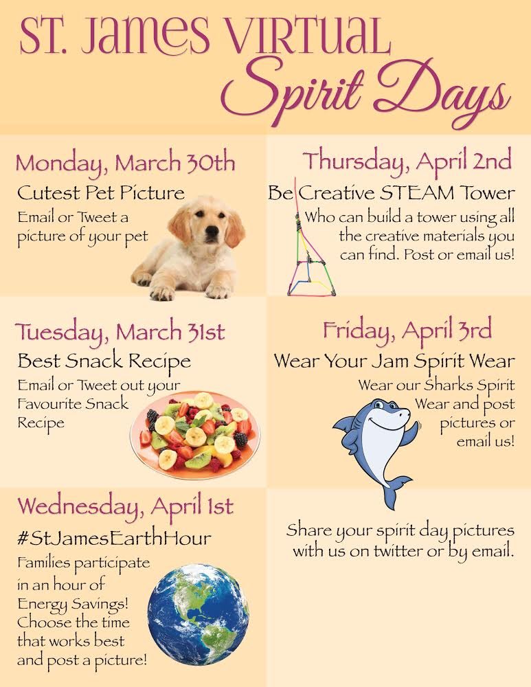 StJamesOCSB's tweet photo. Good Morning Sharks! Today’s challenge is to build a STEAM Tower! Can’t wait to see your creative ideas! #JamSpiritWeek https://t.co/6nvRywbmKu