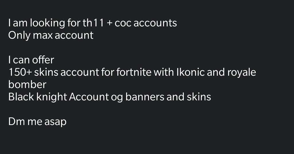 NovaOp69's tweet photo. #skulltrooperforsale #bkaccountforsale #blackknightaccount #ikonicfortniteaccount #fortnitesamsungskin #royalebomberaccountfortnite #fortnitrexclusiveskins
#fortniterareskins
#clashofclansaccount #clashofclansaccountofsale
#cocaccount #cocaccountfortrade #clashofclan #cwlcoc https://t.co/4KVuGoWKGa