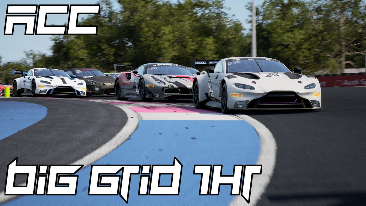 SimForza's tweet photo. NEW VIDEO ALERT: Moving away from AMS2 briefly. This is last nights Big Grid race at Paul Ricard. https://t.co/FmAFsL7NSD #assettocorsacompetizione #beacc #biggrid https://t.co/UoO59TlFea