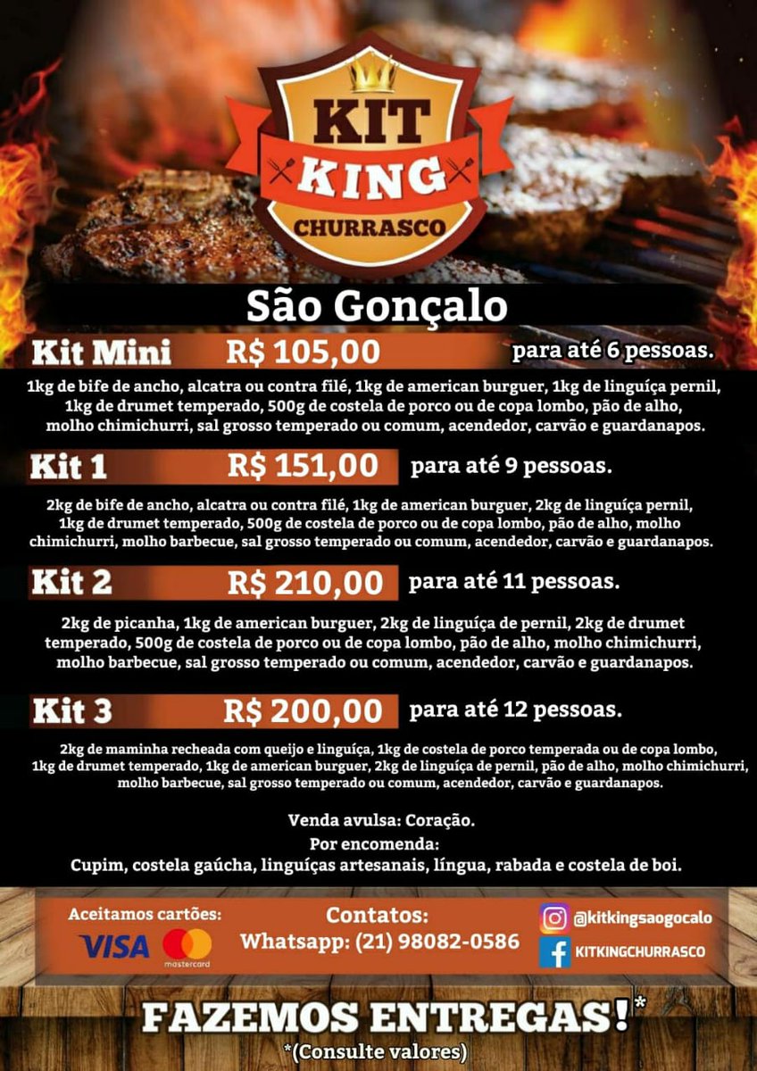 KitkingSG's tweet photo. Descrição completa dos nossos KITs, variadas opções de qualidade com total praticidade, carnes embaladas a Vácuo já fatiadas e prontas para deixar o seu Churrasco incrível! 😮
.
 Peça já o seu kit 📲(21) 98082-0586
.
QUALIDADE DE REI PARA VOCÊ! 🔪🥩🔥👑🍺 https://t.co/wFXTH5fkp0