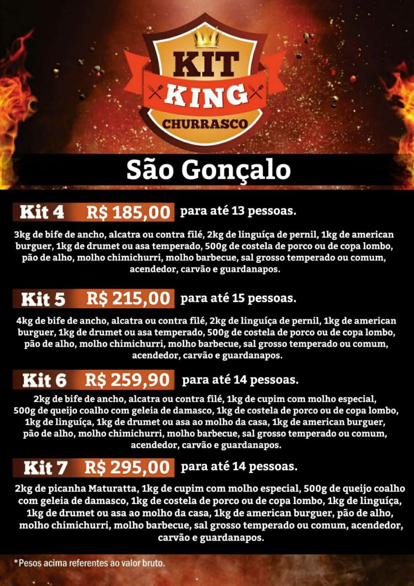 KitkingSG's tweet photo. Descrição completa dos nossos KITs, variadas opções de qualidade com total praticidade, carnes embaladas a Vácuo já fatiadas e prontas para deixar o seu Churrasco incrível! 😮
.
 Peça já o seu kit 📲(21) 98082-0586
.
QUALIDADE DE REI PARA VOCÊ! 🔪🥩🔥👑🍺 https://t.co/wFXTH5fkp0