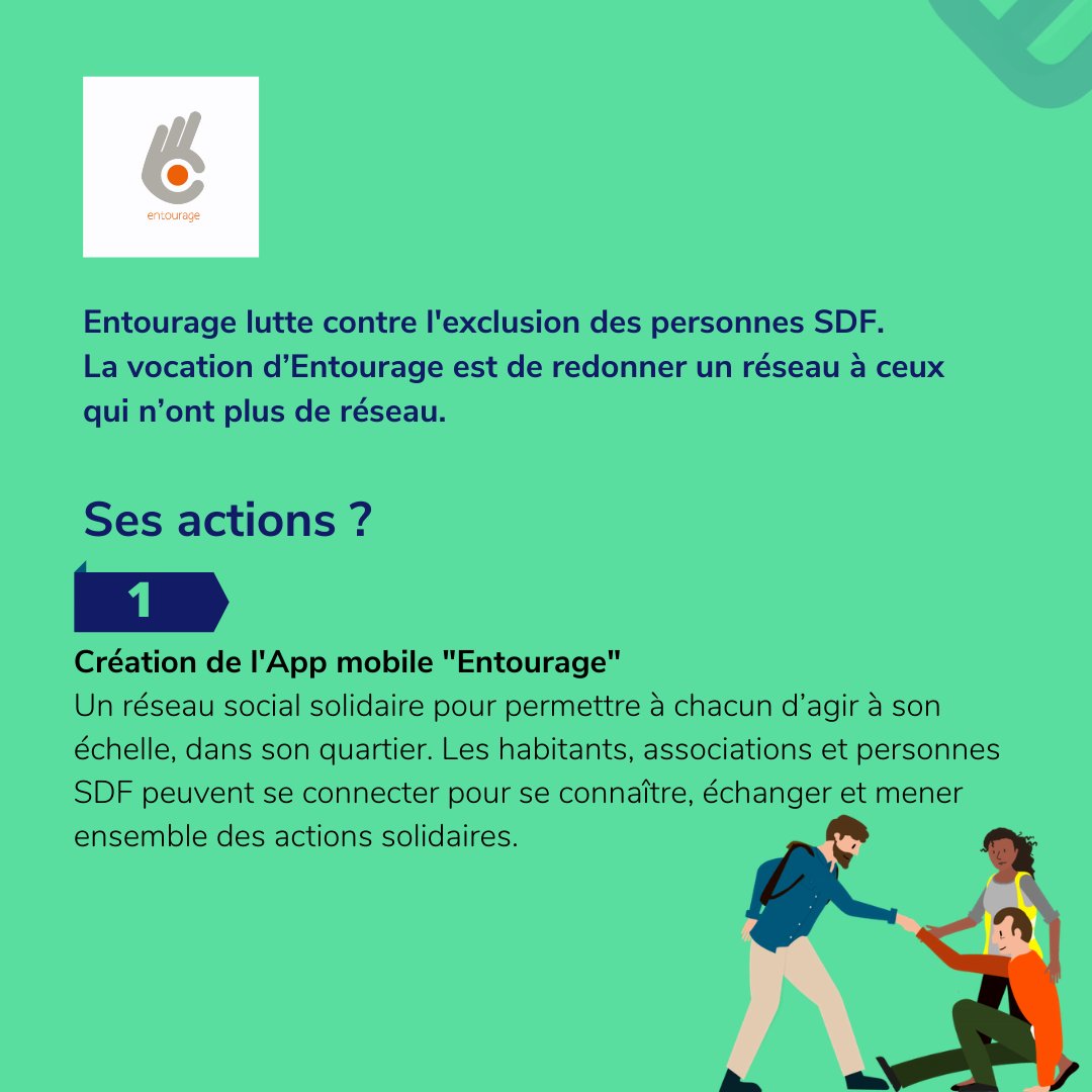 Naomicashfr's tweet photo. Aujourd'hui nous présentons l'asso "Entourage", qui lutte chaque jour contre l'isolement des personnes SDF 🙌
Si tu souhaites soutenir ses actions, rdv dans Naomi où tu peux leur faire un don 👏
#Entourage #SOLIDARITE #Entraide #Tousensemble #TousSolidaires https://t.co/5ZAt8sQFcJ