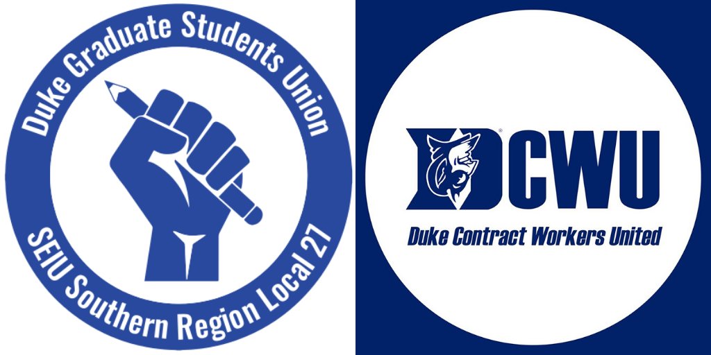DCWU11's tweet photo. Today @DukeU is on the clock. They have until 5 pm today to respond to our reasonable demands and prevent further unnecessary disruption to our lives and the University. #makeDukepay @dukegradunion @teachdukeunion @DukeCncrndAlums
https://t.co/MdLBbaf8Aw https://t.co/qdVr0pizZv