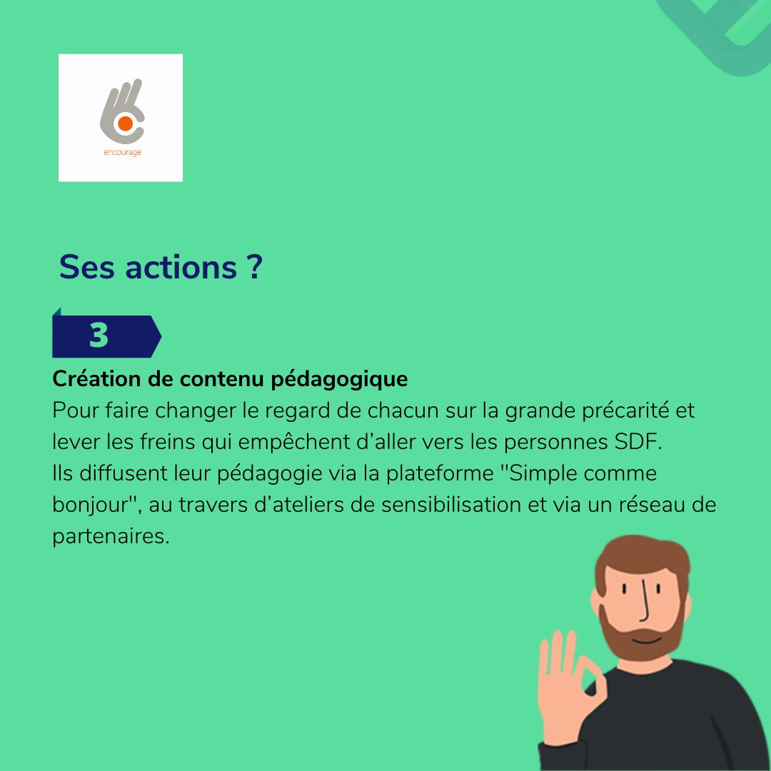 Naomicashfr's tweet photo. Aujourd'hui nous présentons l'asso "Entourage", qui lutte chaque jour contre l'isolement des personnes SDF 🙌
Si tu souhaites soutenir ses actions, rdv dans Naomi où tu peux leur faire un don 👏
#Entourage #SOLIDARITE #Entraide #Tousensemble #TousSolidaires https://t.co/5ZAt8sQFcJ
