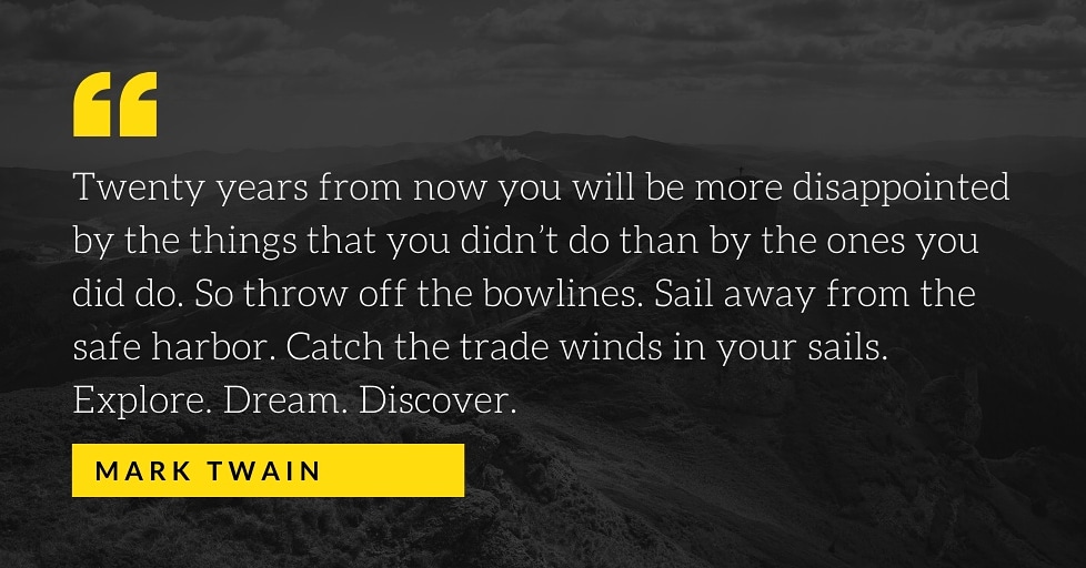 Explore. Dream. Discover.

Dont live a life that will lead to regret. Life a life that will make you smile when you are old and grey 😉

#aspiringprofessionalshub
#ThursdayMotivation
#careertips #lifetips 
#AcademicChatter #ThoughtForTheDay