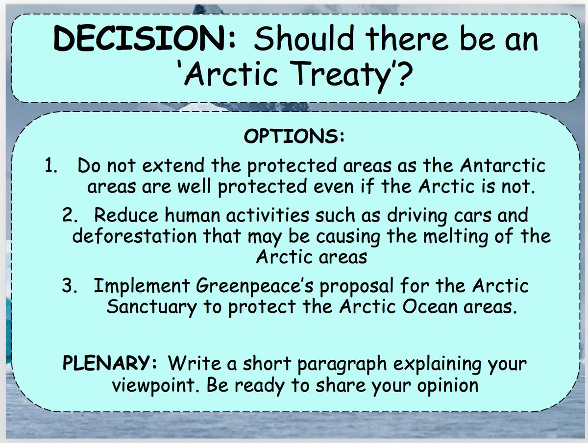 Should there be an 'Arctic Treaty' for KS3 unit on Russia.  #geography lesson planning for next year is almost meditative at the moment   #geographyteacher