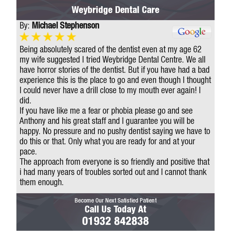 5 Star: Michael S. "Being absolutely scared of the dentist even at my age 62  my wife suggested I tried..." bit.ly/2Q8Vt0p