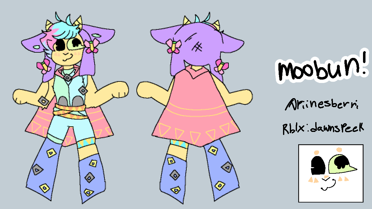 crownpunkyz's tweet image. #AvatarDesignContest #RobloxAvatarContest
 hello :] !!! meet Moobun ! she&apos;s the hybird of a very brightful cow and a calm soothing rabbit!
roblox.com/users/72861493…