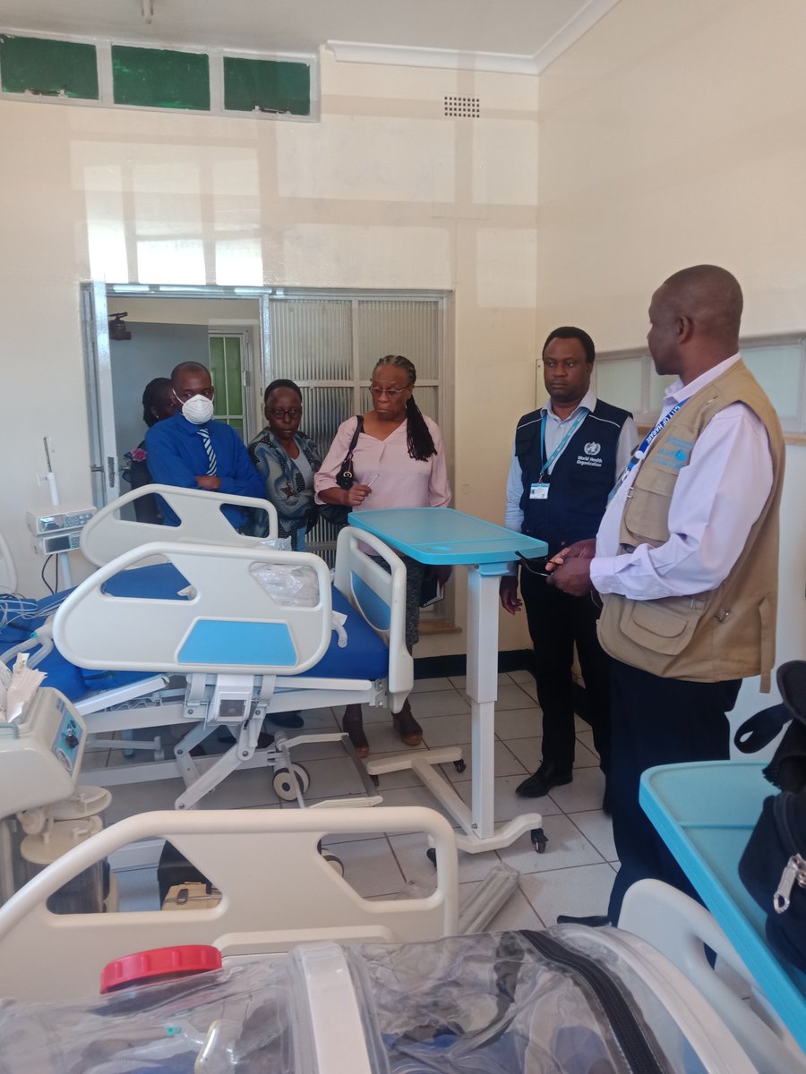 cohsunshinecity's tweet photo. Dr Prosper Chonzi leads the way in showcasing new developments at Wilkins Hospital today. The council run clinic now has ventilators. https://t.co/l1I9r3wDCx