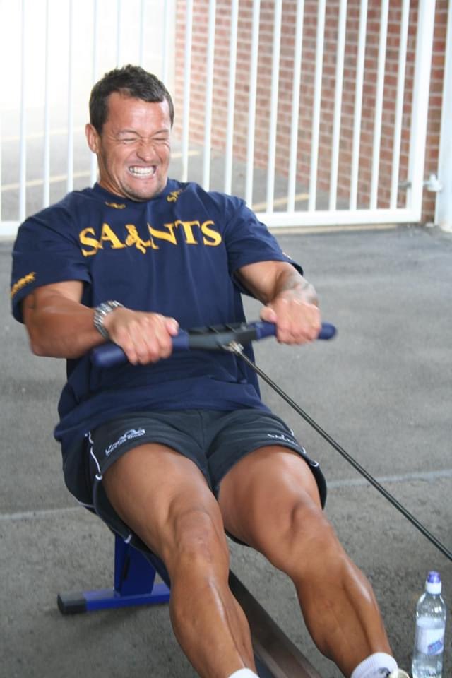 LennieNewman1's tweet photo. Blast from the past with the @SaintsRugby working their socks off! @SaintSupporters https://t.co/5ycrrBTcgM