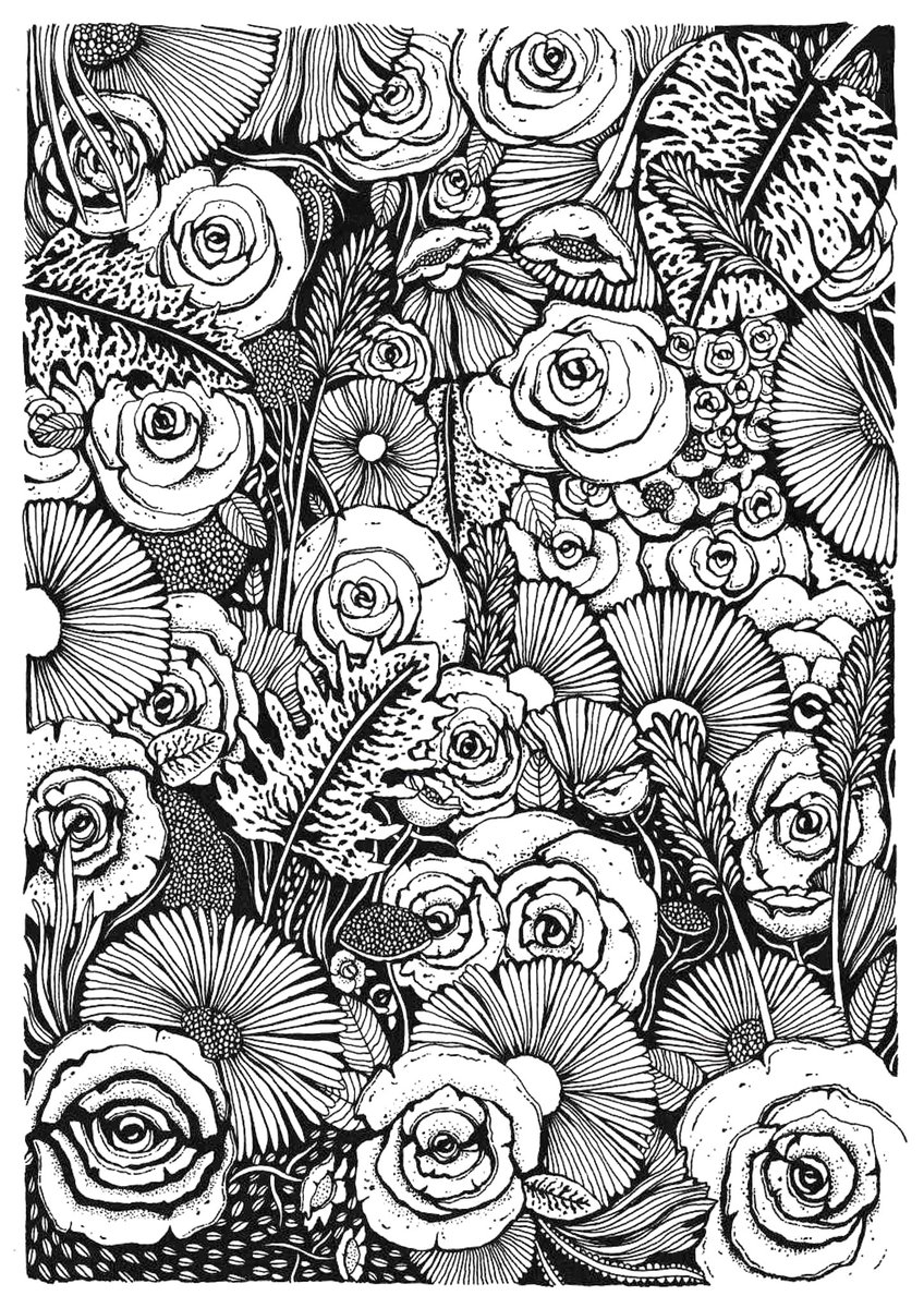 If you’re a bit bored of colouring in my little ponies and Yoda, this is for you..... (assuming you have any felt tips left that actually work) #stayathome #stayhome #colouring #colouringforadults #illustration by Ben