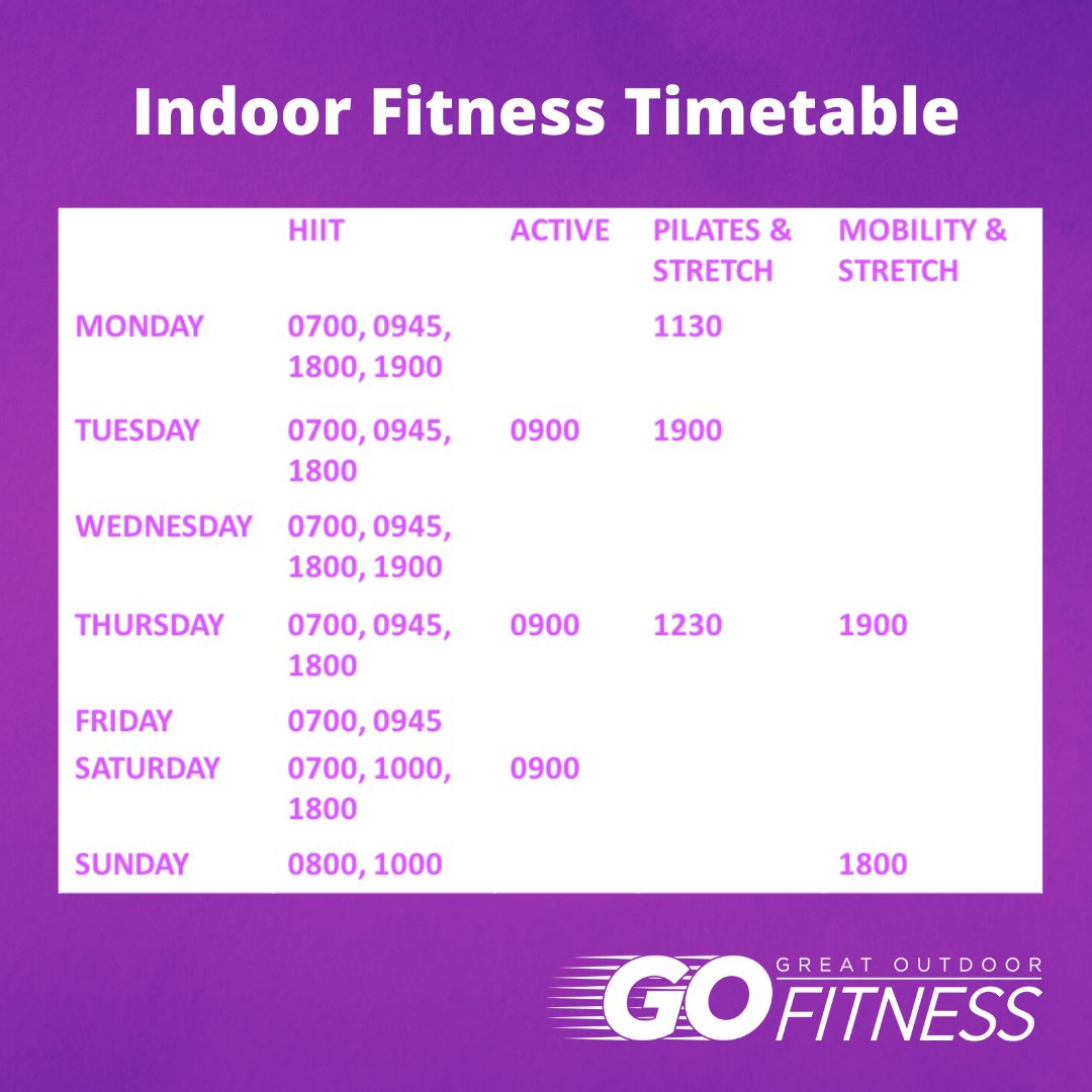 GO_Fitness_'s tweet photo. Lots of familiar faces and some new ones at our virtual sessions. Here’s our latest timetable. See you in class.
#stayinworkout #aimhighstaypositive #FitnessMotivation https://t.co/a9P04Tu4Pd