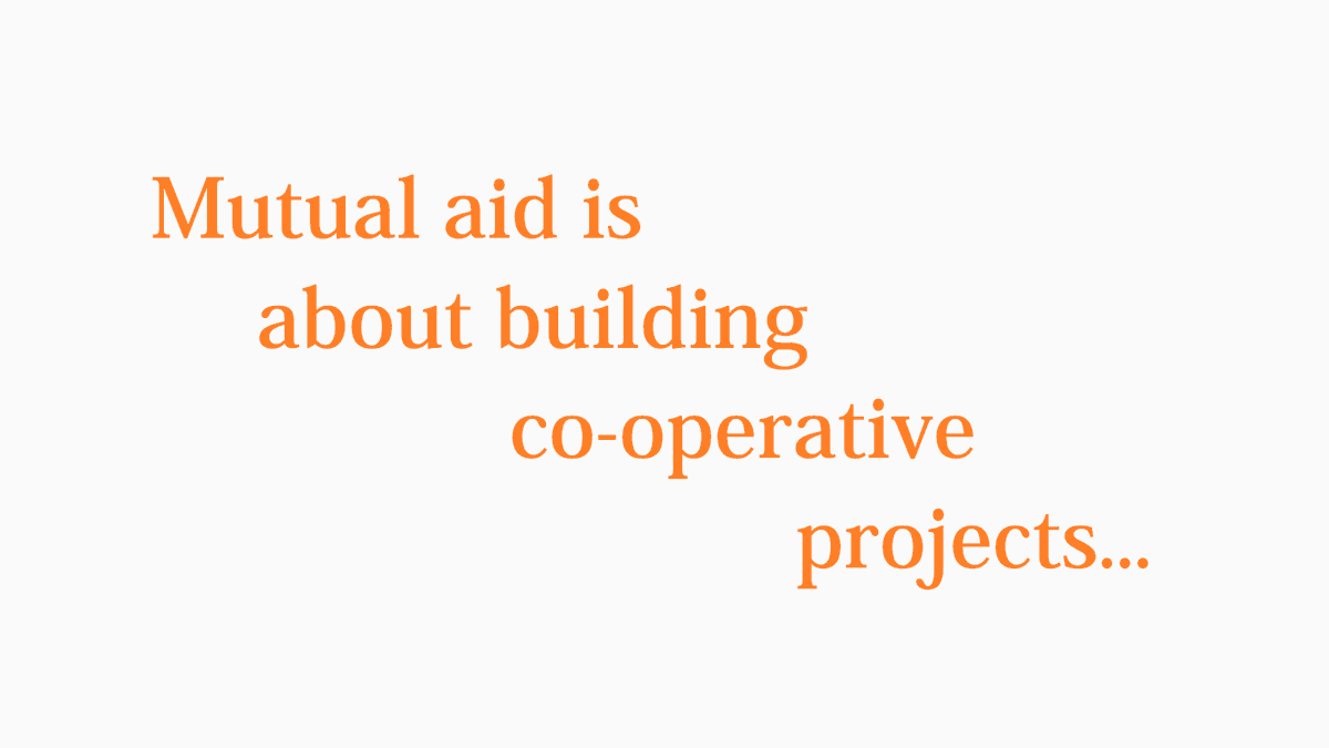 We've made a visual introduction to the mutual aid model. We hope it can be of use With special thanks to  @deanspade & Ciro Carrillo. Check out  http://www.bigdoorbrigade.com  for mutual aid resources."We're all we've got, we're all we need." #MutualAid #Covid19 #Community