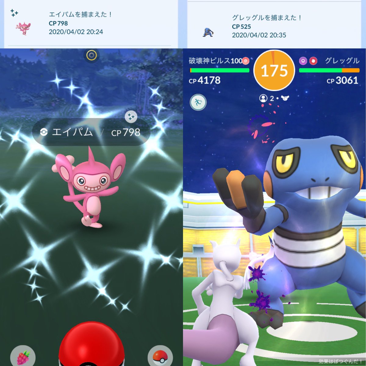 Team ルナス ルギア招待求 カレイかヒラメみたいな平べったいポケモンが近くに居たのでお昼を買いに行く時に図鑑登録 タスク産と合わせて2匹 ランドロスはいつ会えるかな 色違いは安定のエイパムをゲット 家ジム 今だけ で何日ぶりかに