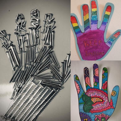 NgateDereham's tweet photo. Here are some of the Hand of Hope students, staff and other members of the school community have created so far! #NorthgateHandsofHope @DesignNorthgate https://t.co/tBWls0IDfd
