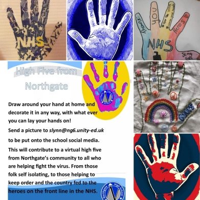 NgateDereham's tweet photo. Here are some of the Hand of Hope students, staff and other members of the school community have created so far! #NorthgateHandsofHope @DesignNorthgate https://t.co/tBWls0IDfd