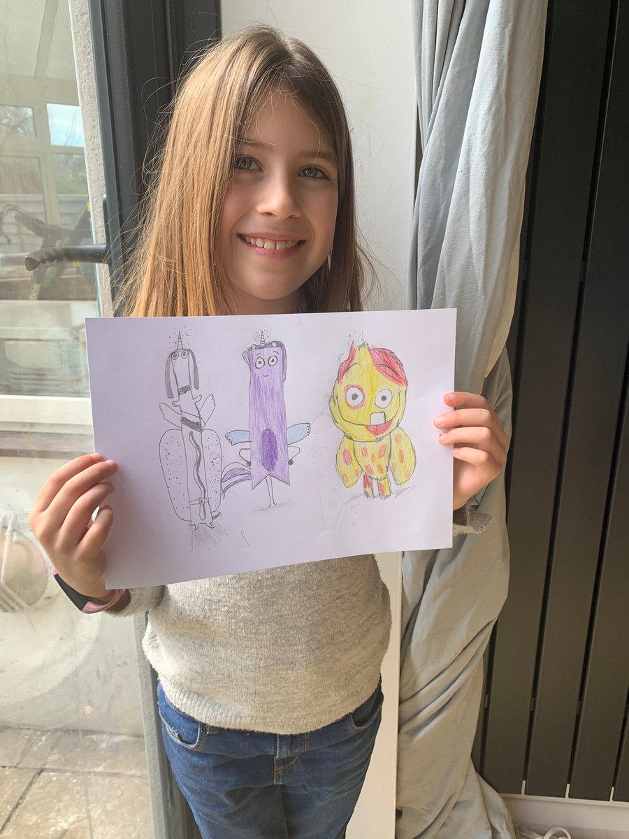 TinaAyre's tweet photo. @GoringCofE 
Neve, Hayden and Rileys book mark drawings 😄 https://t.co/eEtLKxbYQy