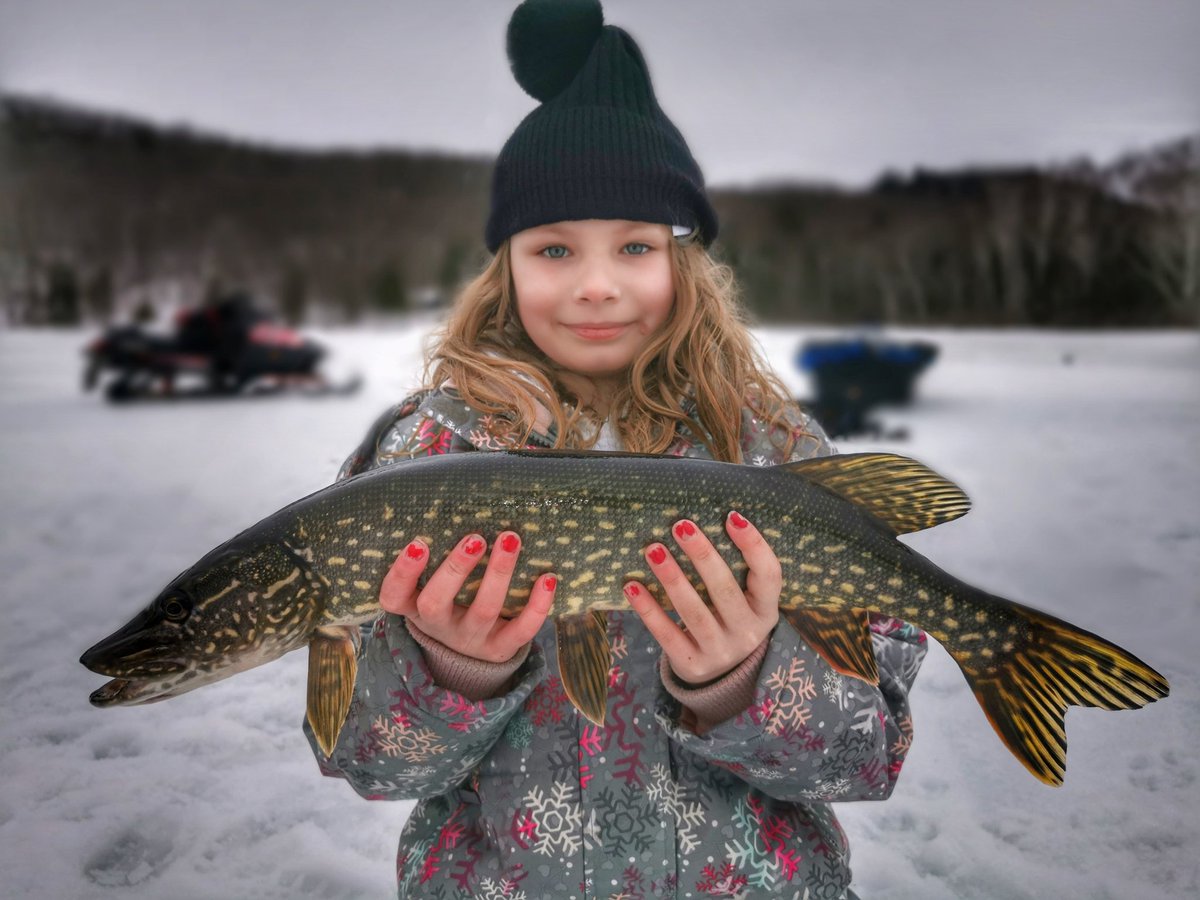 FishCowboyz's tweet photo. Autumn with her first pike on a tip-up👊
#hiwayvarietyoutfitters #13fishing #myol #freedomtackle #pike #cpr
#cortlandline #Aquavu #flambeau
#fishcowboyz #family #familytime
#catchandrelease #pikedreamers #pikefishing #jackfish #ftc #northernpike #fishthenorth #fishthebest https://t.co/QHvwm874Ko