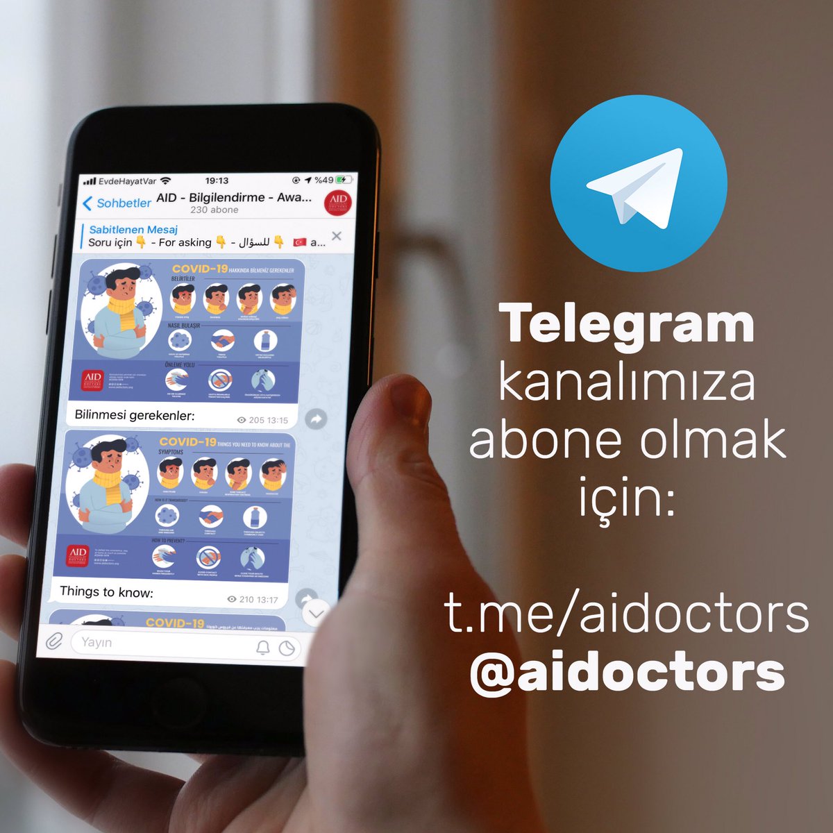 aidoctors's tweet photo. Telegram’da AID Bilgilendirme Kanalımıza katılmak için:

https://t.co/qSRU6iYui3 https://t.co/slBvQlyMHz