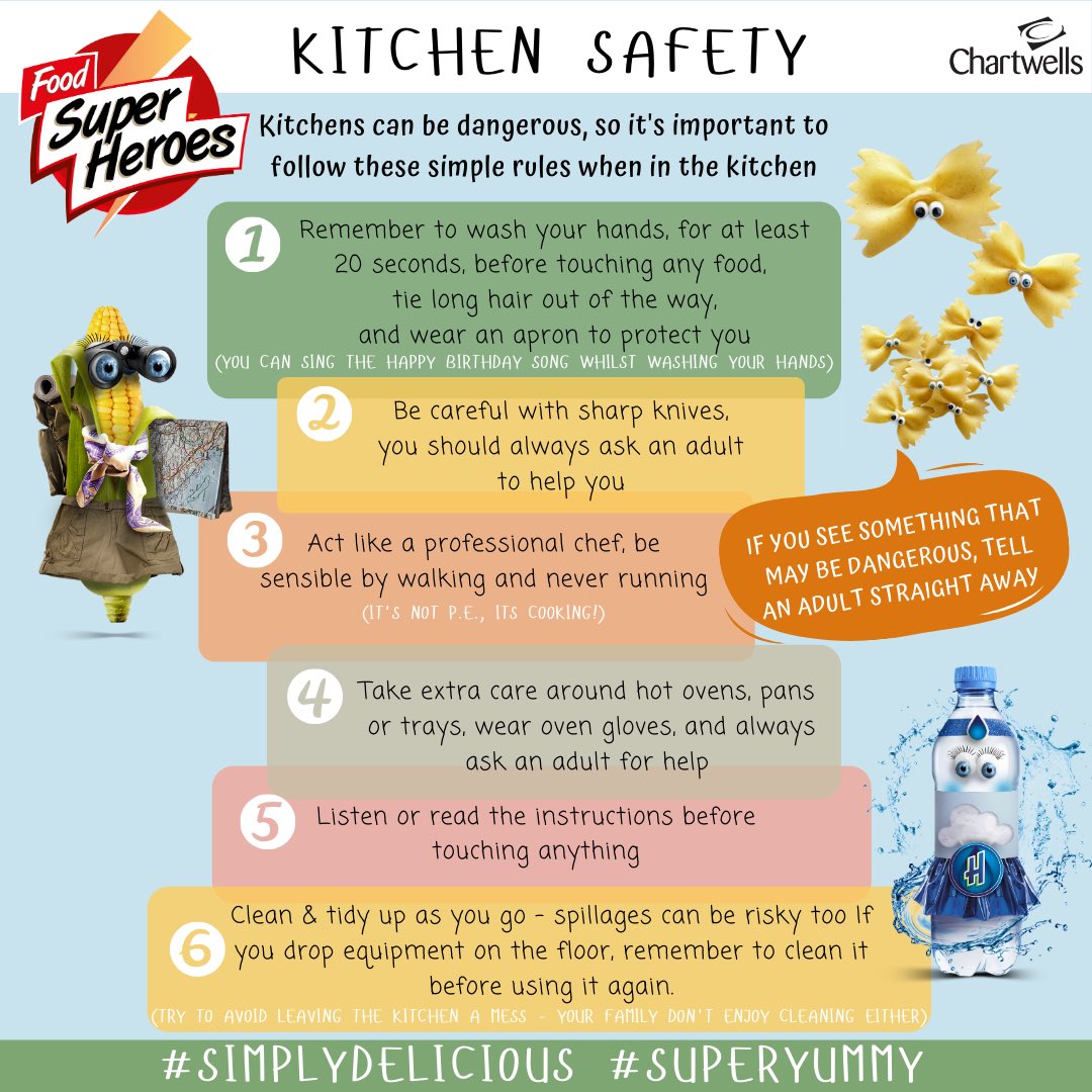 Chartwells_UK's tweet photo. Stay safe when following our #SimplyDelicious #SuperYummy cook-along recipes! https://t.co/8mFHSS3SHX